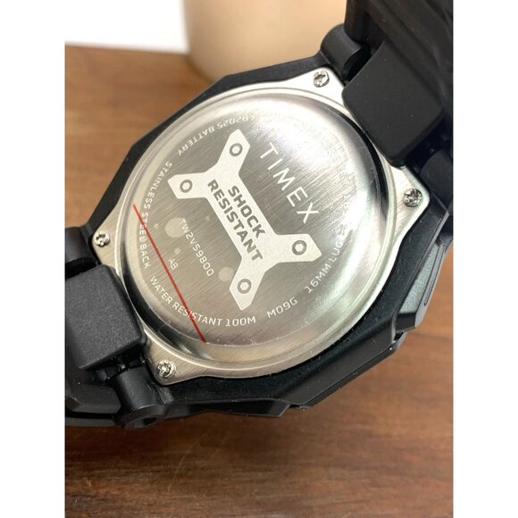 Timex Men's Watch TW2V59800 Command Encounter Digital Quartz Indiglo Black 45mm - Picture 7 of 15